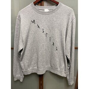 Longines Masters Mens Gray Crew Neck Pullover Thermal Sweater Cotton Size L